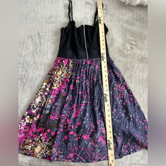 Love Fire Black and Purple Mini Skater Dress - Picture 4 of 8